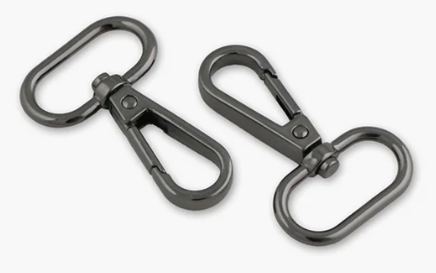Sallie Tomato - 1" Swivel Hooks Oval Pkg of 2 Gunmetal