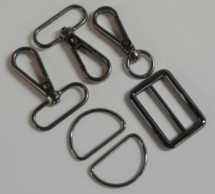 Gun Metal Black Strap Hardware Set by Pam Damour for The Decorating Diva