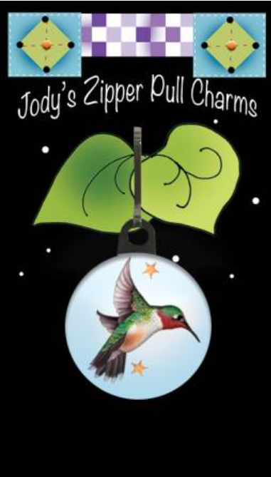 Jody's Zipper Pull Charms - Hummingbird