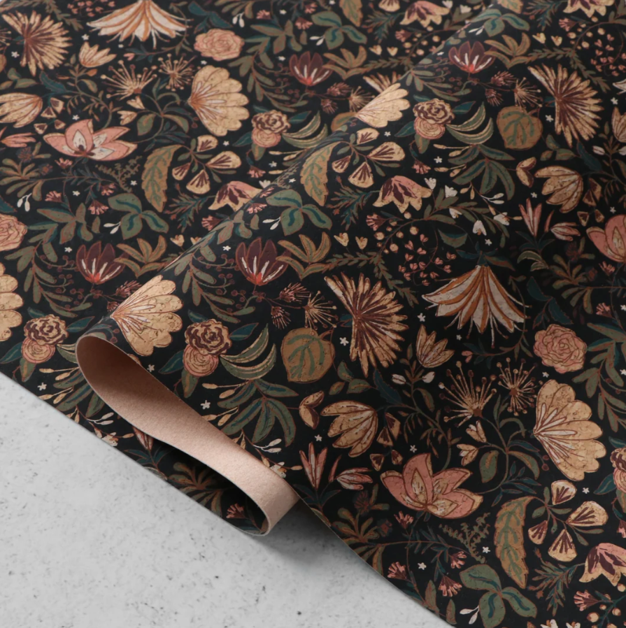 Sallie Tomato - High Quality Cork Fabric - Highland Blooms 18" x 25"
