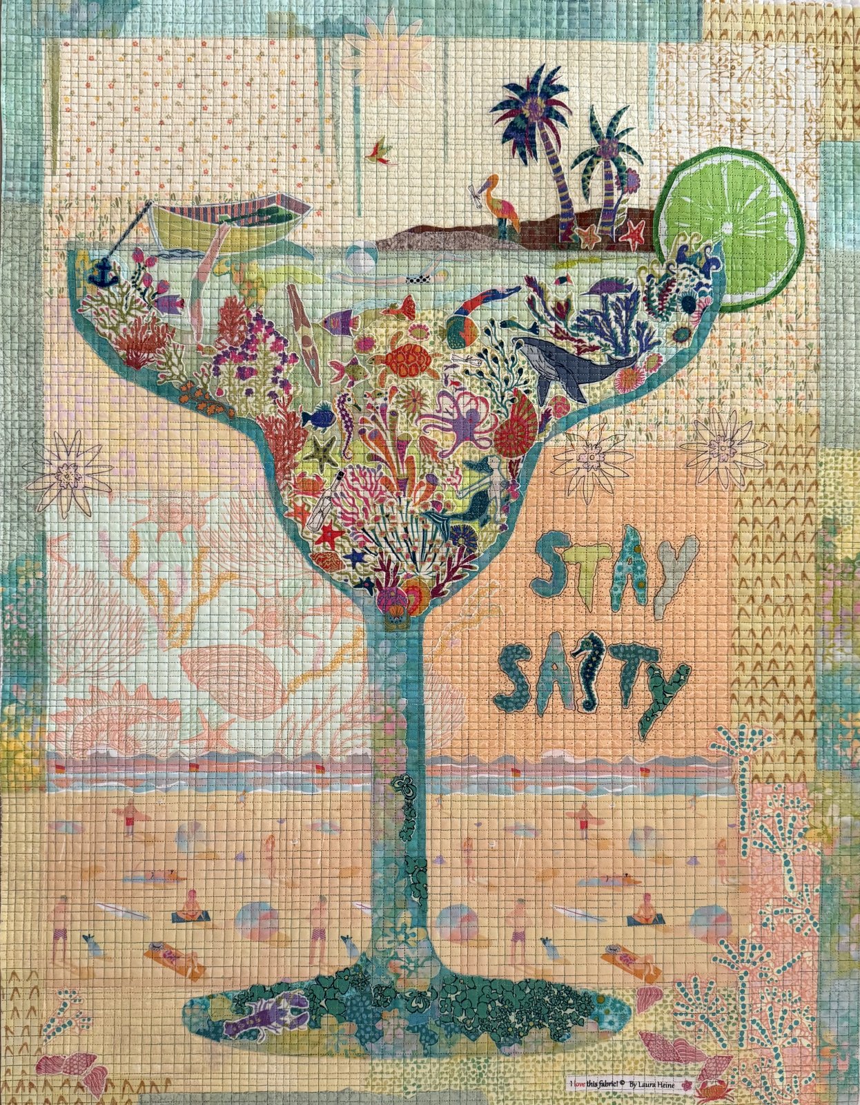 Stay Salty Margarita Collage Pattern by Laura Heine
