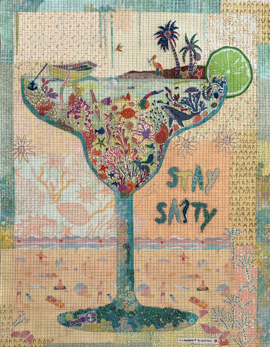 Stay Salty Margarita Collage Pattern by Laura Heine