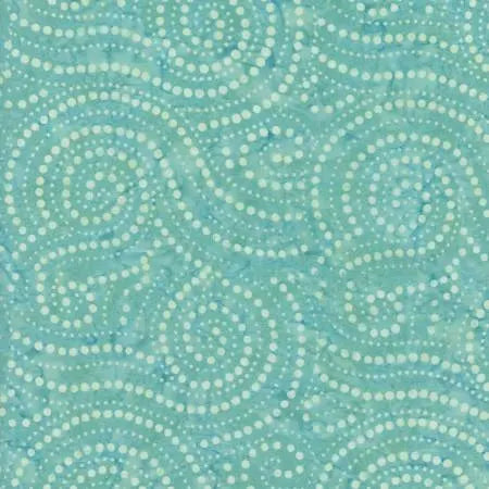 Tonga Surfside Shore Large Loose Dotted Spirals Batik B1202 by Timeless Treasures