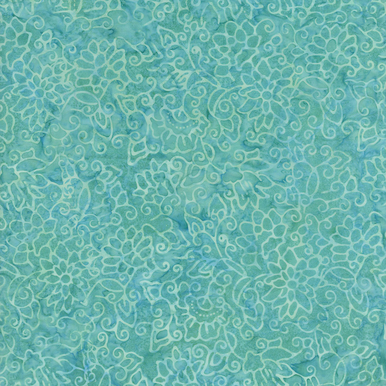 Tonga Surfside String Vines Teal Batik B1809 by Timeless Treasures