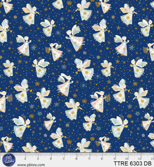 Turnowsky Treasures Allover Angels lBlue 06303 by P & B Textiles
