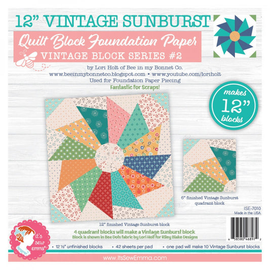 Quilt Block Foundation Paper-Vintage Block Series #2 by It's So Emma