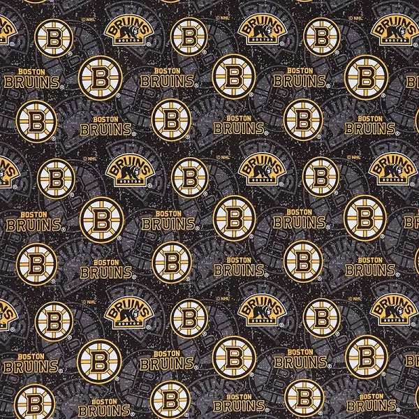 Boston Bruins NHL Fabric - Tone on Tone