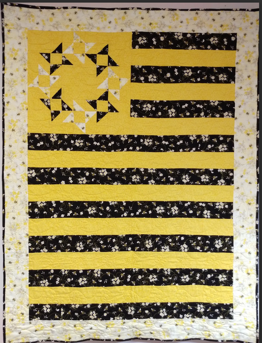 Bee Fabric Quilt-Freedom Pattern with Busy Bee Quilting