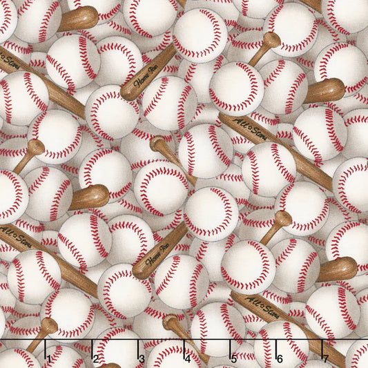 Baseballs - Sports Collections - White by Elizabeth's Studio