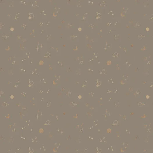 Sweet Lullaby - Starry Night - Brown - By Camelot Fabrics