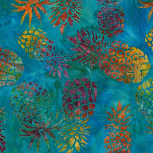 Tropical Batiks - Pineapple BT8505-LAGO-D by Michael Miller