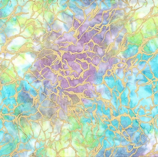 Tropical Batiks Metallics - Sea Water BTM8514-MIST-D by Michael Miller