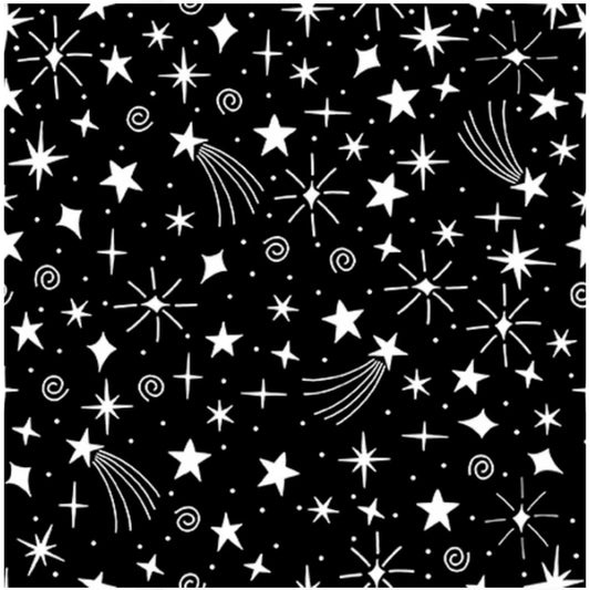 Amazing Aliens Galaxy Stars - Black by Blank Quilting