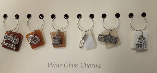Wine Glass Charms - Brown