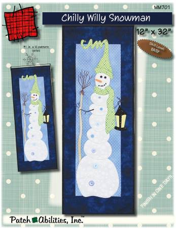 Chilly Willy Snowman Pattern by Patch Abilities, Inc.