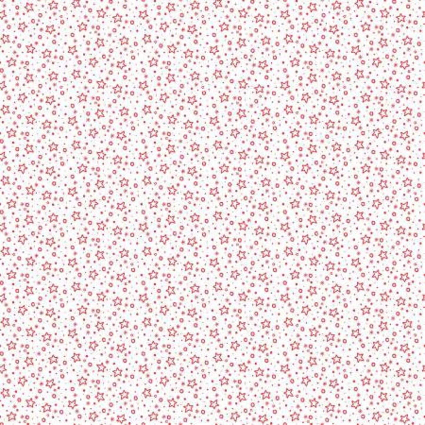 Redwork Christmas 838 Cream Stars by Mandy Shaw for Henry Glass & Co.