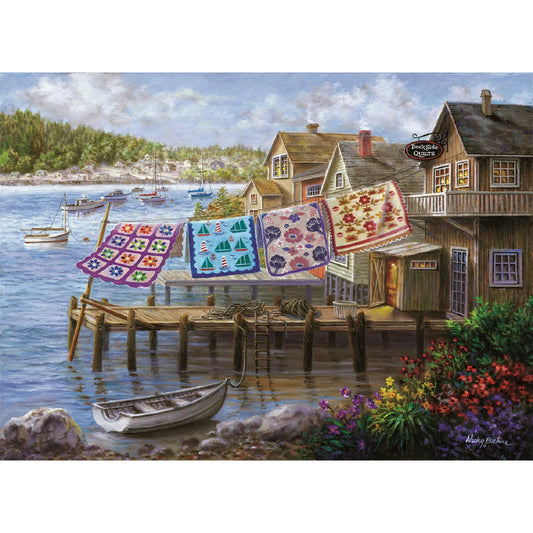 Puzzle - Dockside Quilts Puzzle 500 Pieces Art by Nickt Boehme