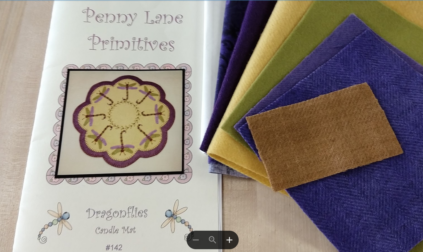 Dragonflies Candle Mat Kit by Penny Lane Primitives