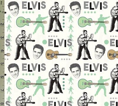 Elvis Photo Collage Fabric