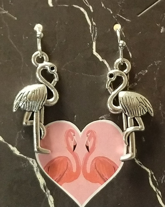 Earrings - Paradise Flamingo Earrings - Hypoallergenic