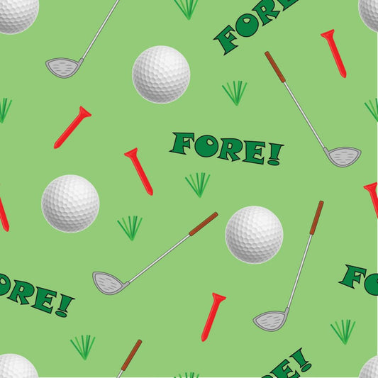 Fore - Golf Fabric by MDG