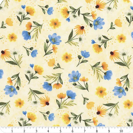 Gentle Meadow - Yellow Multi Floral 32114 574 by Wilmington Prints