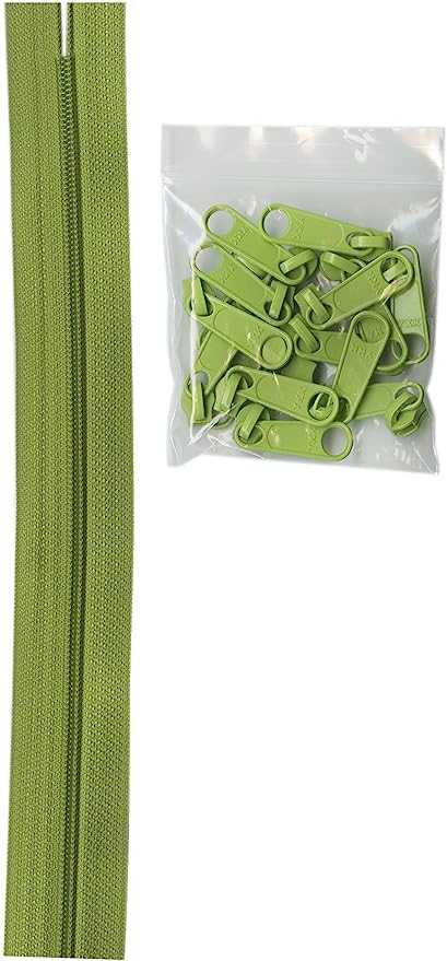 Zippers by the Yard by Annie - Apple Green