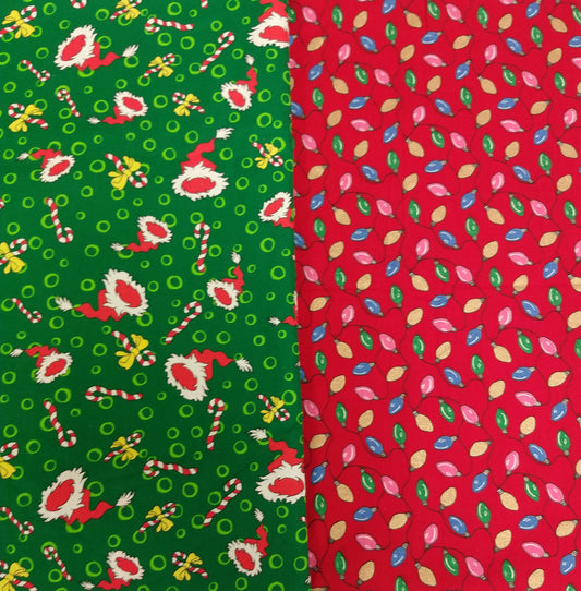 Grinch Holiday Fabric Comment Sold Only 2/28/24
