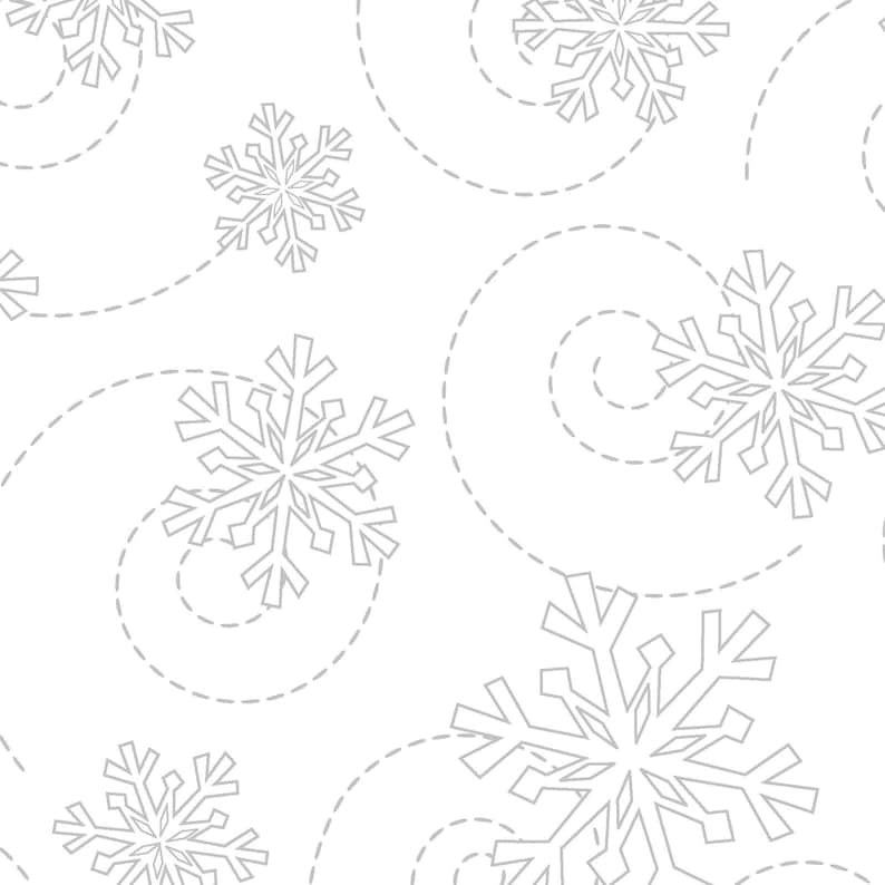 White on White Kimberbell Snowflakes 8240 by Maywood Studio