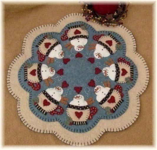 Santa's Cocoa Candle Mat Pattern by Penny Lane Primitives