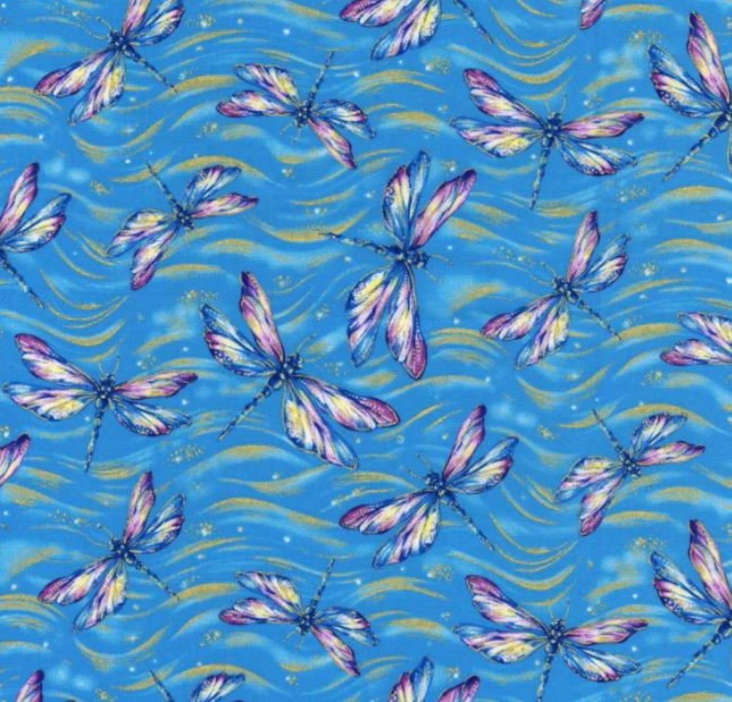 Water Dance Dragonflies CM8305 by Timeless Treasures