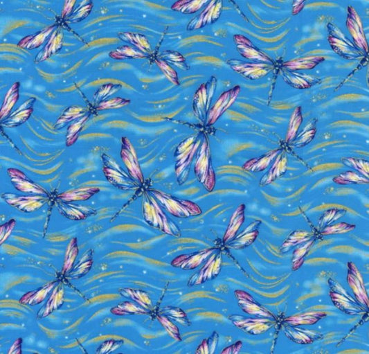 Water Dance Dragonflies CM8305 by Timeless Treasures