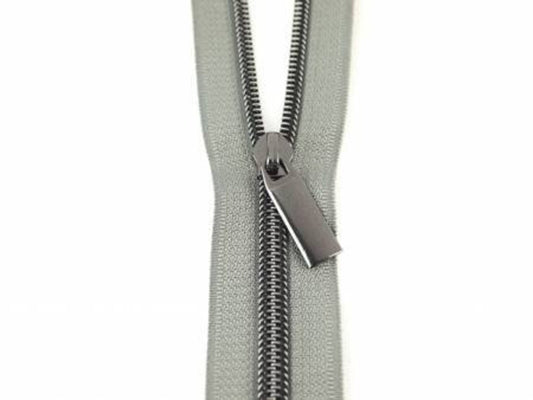 Sallie Tomato - 3 Yard Zipper - Grey Tape & Gunmetal Coil #5