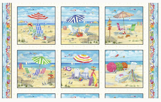 A Day at the Beach - Beach Vista - by Elizabeth's Studio, Panel - 160