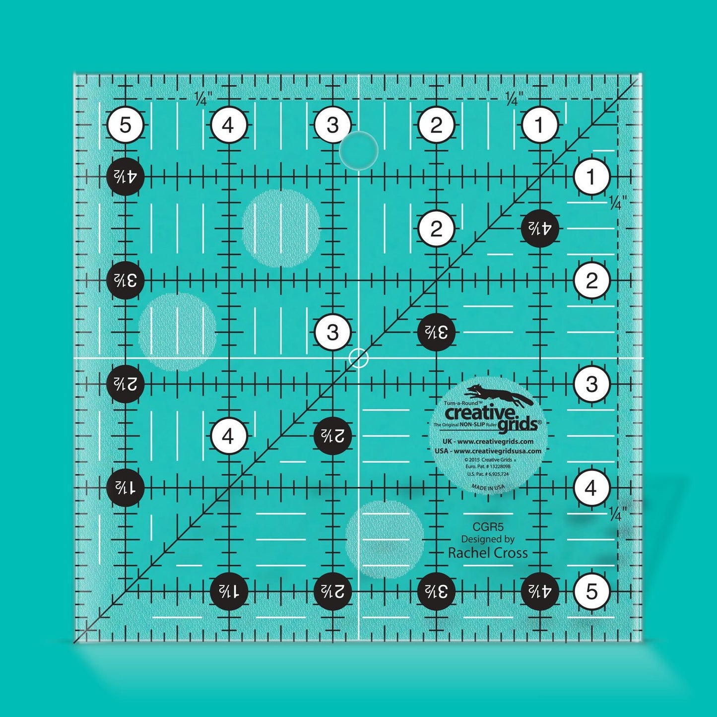 Creative Grids - 5 1/2" x 5 1/2" Square Ruler CGR5