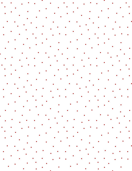Essentials - Pindots - White/Red Dots 39131-113 by Wilmington Prints