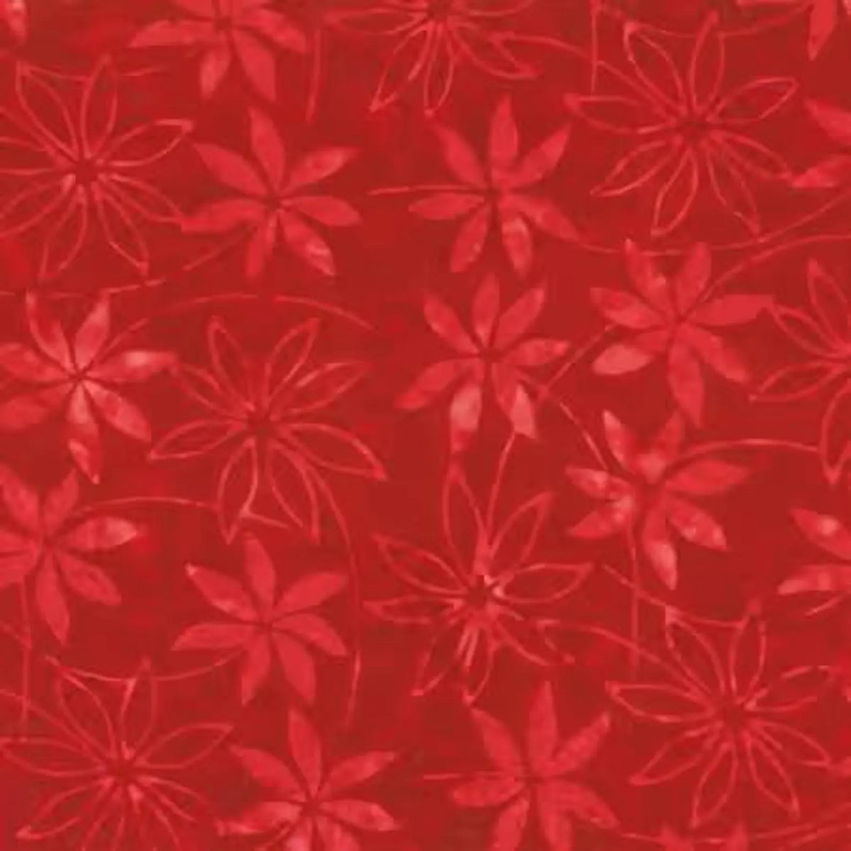 Technicolor Batiks - Red Star Flowers 22326 303 by Wilmington Batiks