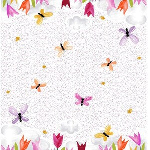 Sloane the Snail Double Border Fabric by Susybee Fabrics for Clothworks