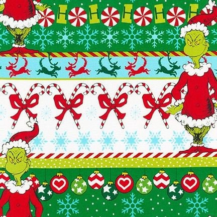 How the Grinch Stole Xmas - ADE-73330-1 White by Dr. Seuss Enterprises for Robert Kaufman