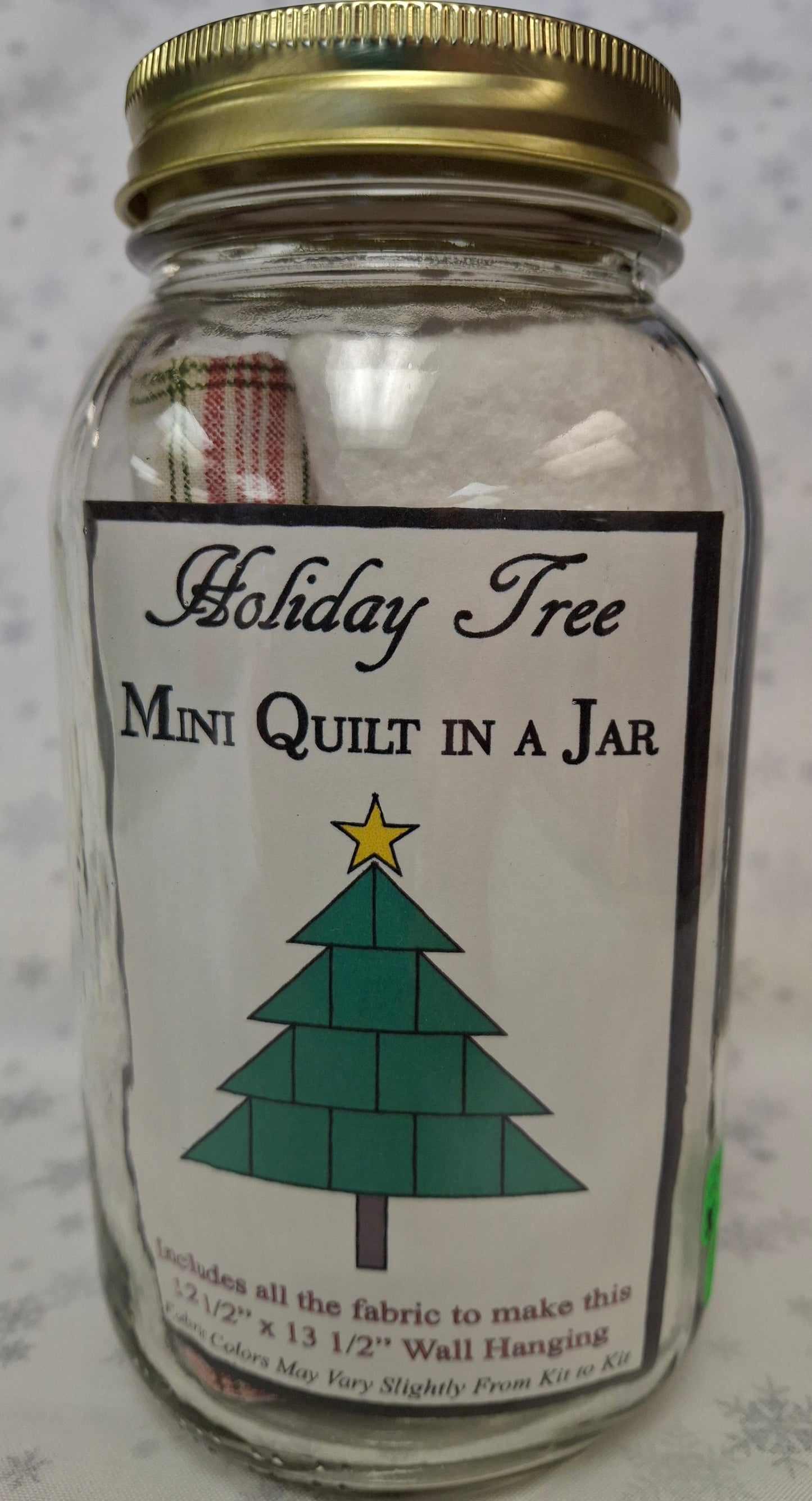 Mini Quilt in a Jar Kit - Holiday Tree