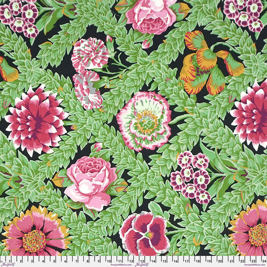 Kaffe Fassett - Vintage Flower Lattice - Jewel - By Free Spirit