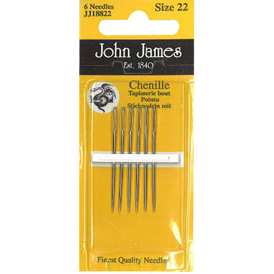 Chenille Needles Size 22 Pkg of 6 by John James