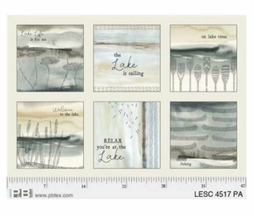 Lake Escape Panel - 6 blocks by Jetty Home for P&B Textiles