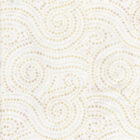 Tonga Gardenia Loose Dotted Spirals Batik by Timeless Treasures