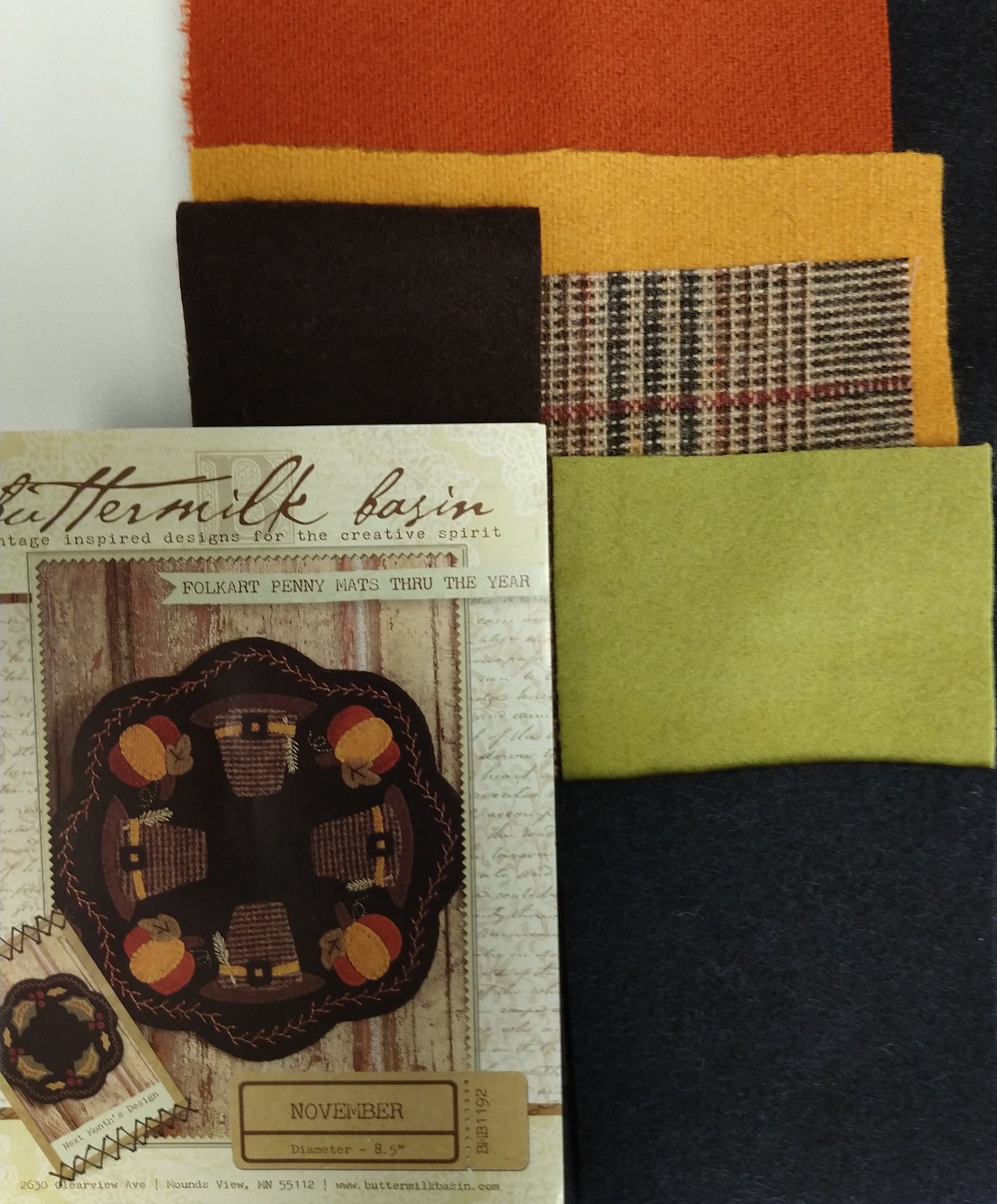 Thanksgiving Wool Mat Kit by Buttermilk Basin