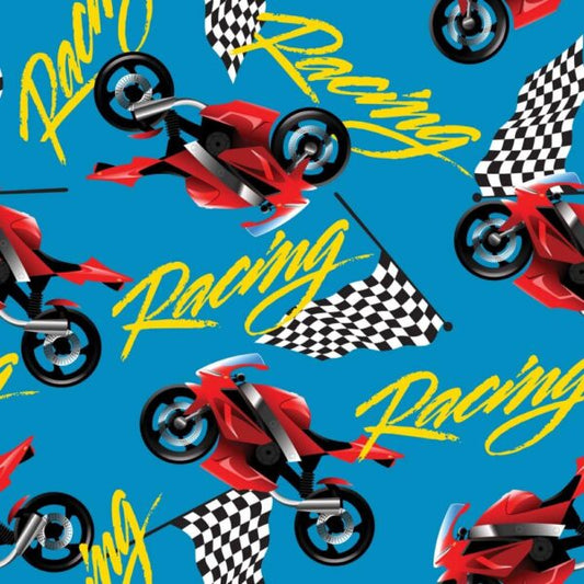 Racing Motorcycles - Turquoise by MDG Digital