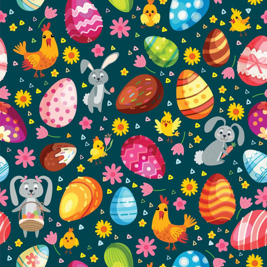 Easter Bunny-Egg Fabric by MDG