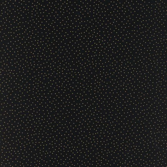 Black Dots - Metallic Mini Gold Dots DOT-CM9528 by Timeless Treasures