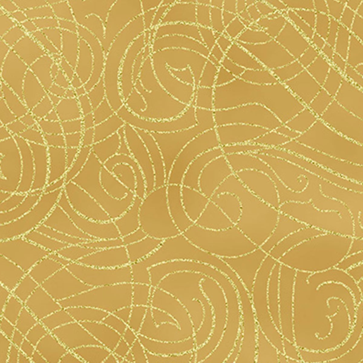 Christmas Wish - Swirls Gold/Gold Y7824-47G by Hoffman Fabrics