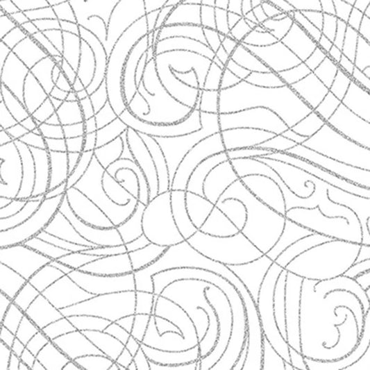 Christmas Wish - Swirls White-Silver Y7824-3S by Hoffman Fabrics